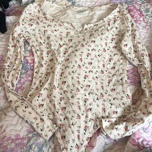 Victoria pink floral bodysuit